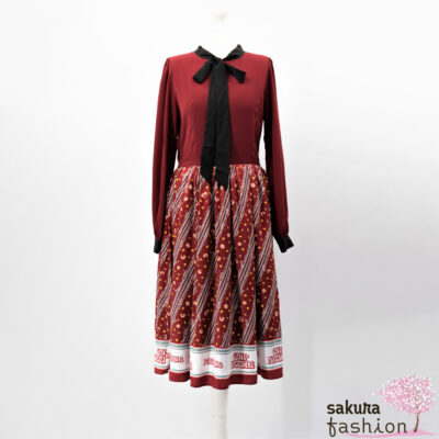 Axes Femme POETIQUE Kleid Rot Schwarz Schleife Weiß Limited Edition Cup Noodles 50 Jahre Retro Garnele Japan Kawaii Feminin