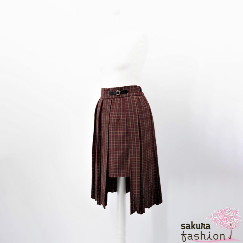 Axes Femme Poetique red Embroidery and slit design skirt Japan Kawaii Feminin