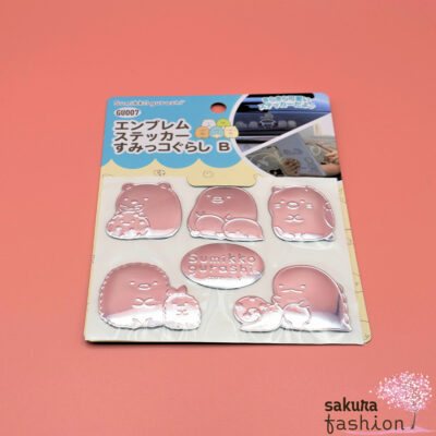 San-X Sticker Emblemaufkleber Auto Laptop Sumikko Gurashi Silber Grau