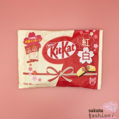 KitKat Rot und Weiß Milchschokolade und weißer Schokolade Kekswaffel Süß Japan Süßigkeiten Snack Kirschblüte Kitto, sakura sakuyaku yo