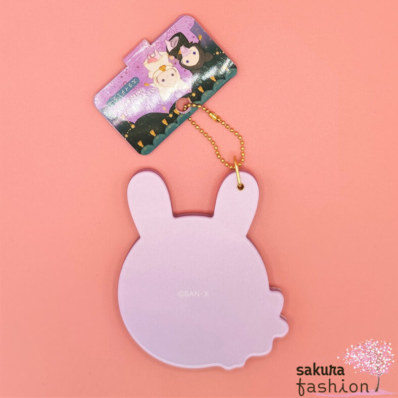 San-X Taschenspiegel Sentimental Circus Hase Shappo Katze Spica Zirkusdirektor Wahrsagerin Rosa Gold Schwarz Weiß Glitzer Spiegel Handtaschenaccessoire Accessoire Japan Kawaii SEC0725 slide mirror (welcome to Spica's fortune-telling black cat seat)