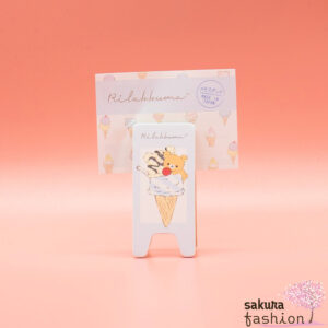 San-X Rilakkuma Notizständer Memoklammer Bär Braun Motiv Eiscreme Blau Japan Kawaii memo stand slim (sweet ice cream / rilakkuma)