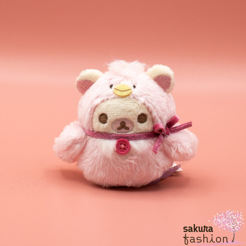 San-X kleines Stofftier Plüschtier Bär Korilakkuma Weiß Vogelkostüm Rosa Flauschig Weich Kuschelig Schwanensee Japan Kawaii tenori stuffed animal (swan and golden flower/korilakkuma)