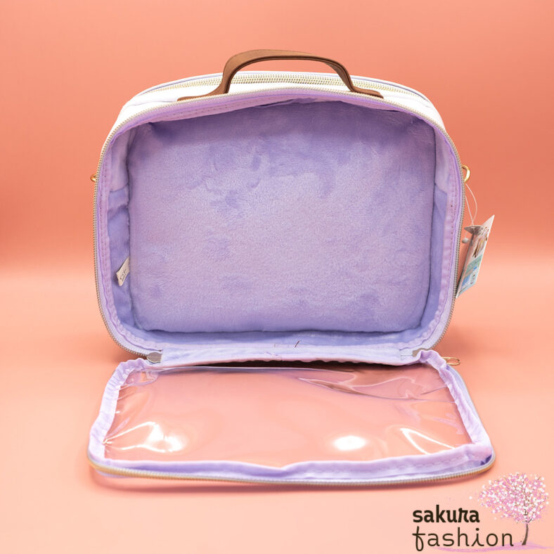 San-X Sumikko Gurashi Umhängetasche Lila Braun Motiv Katze Neko Eidechse Tokage Schweinekotelett Tonkatsu Eisbär Shirokuma Pinguin Penguin? Ebifurai No Shippo Garnenschwanz Japan Kawaii sumikore bag (purple)