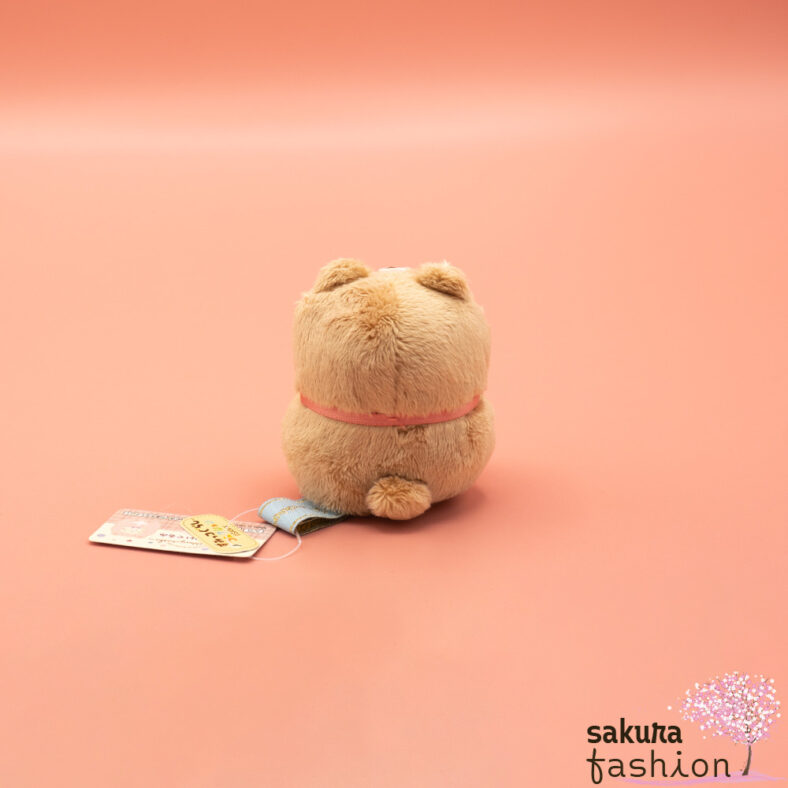 San-X Sumikko Gurashi Katze Neko Beige Bärenkostüm Braun Schleife Rosa Weich Kuschelig Flauschig Japan Kawaii tenori stuffed animals (at home bear cafe, cat)