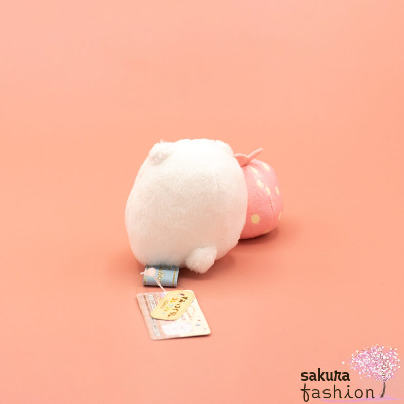 San-X Sumikko Gurashi Stofftier Set Eisbär Shirokuma Weiß Tuch Furoshiki Rosa Punkte Gelb Weich Japan Kawaii tenori plush toy (pair) (home café furoshiki & shirokuma)