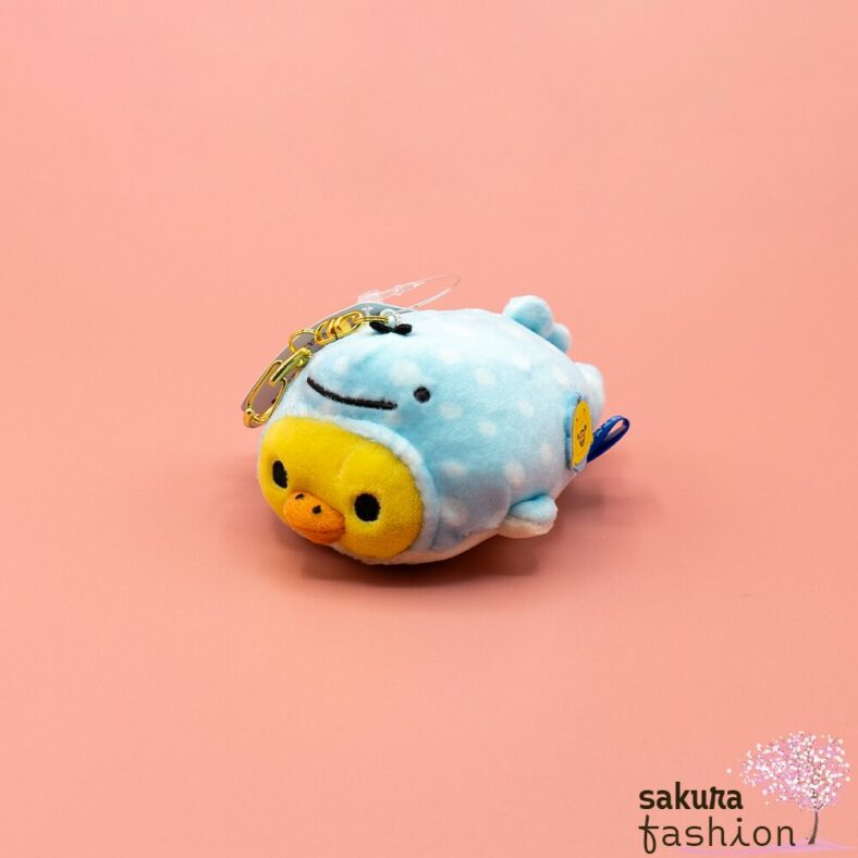 San-X Stofftier Anhänger Walhai Jinbei San Rilakkuma Küken Kiiroitori Blau Gelb Gold Gepunktet Japan Kawaii Special Limited Edition collaborative hangingstuffed animal