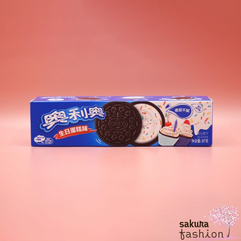 Mondelēz International Oreo Doppelkeks Kakao Füllung Cremig Geschmacksrichtung Geburtstagskuchen Streusel Süß China Snack Süßigkeit oreo birthday cake