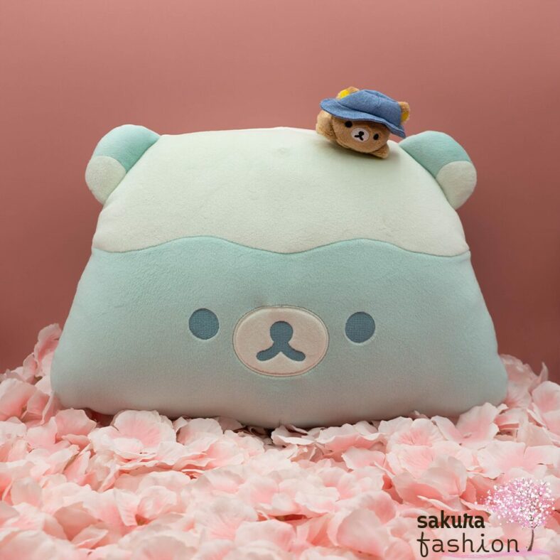 San-X Rilakkuma Mochi Stofftier Mittelgroß Mount Fuji Blau Maskottchen Rilakkuma Bär Braun Weich Knuddelig Japan Kawaii super mochimochi komakura komorebi camp