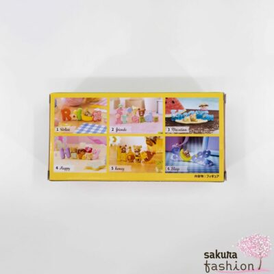 San-X Rilakkuma Figuren Sammelfigur Wortfigur Bär Korilakkuma Chairoikoguma Weiß Braun Vogelküken Kiiroitori Deko Japan Kawaii rilakkuma words set (vacation relax honey happy friends sleep)