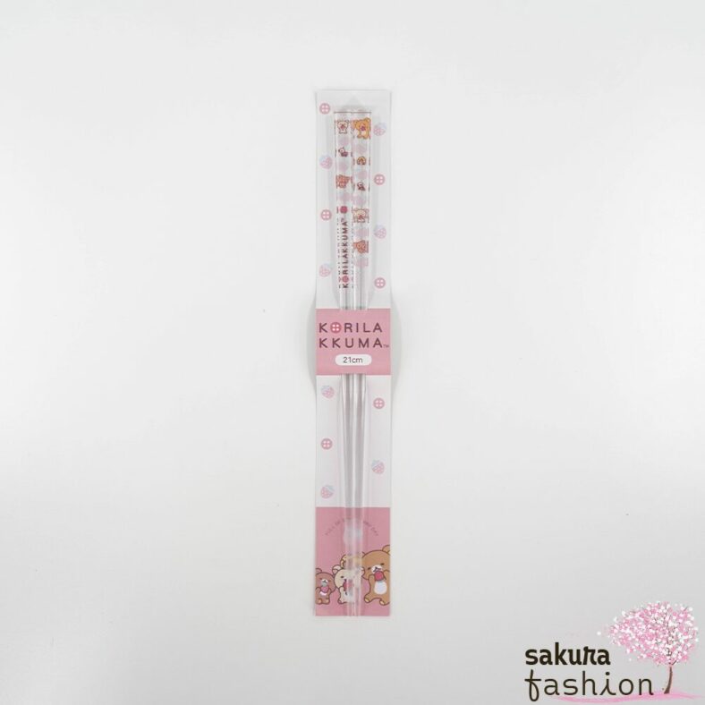 San-X Rilakkuma Essstäbchen Transparent Motiv Bär Korilakkuma Erdbeeren Japan Kawaii clear chopsticks rilakkuma Strawberry