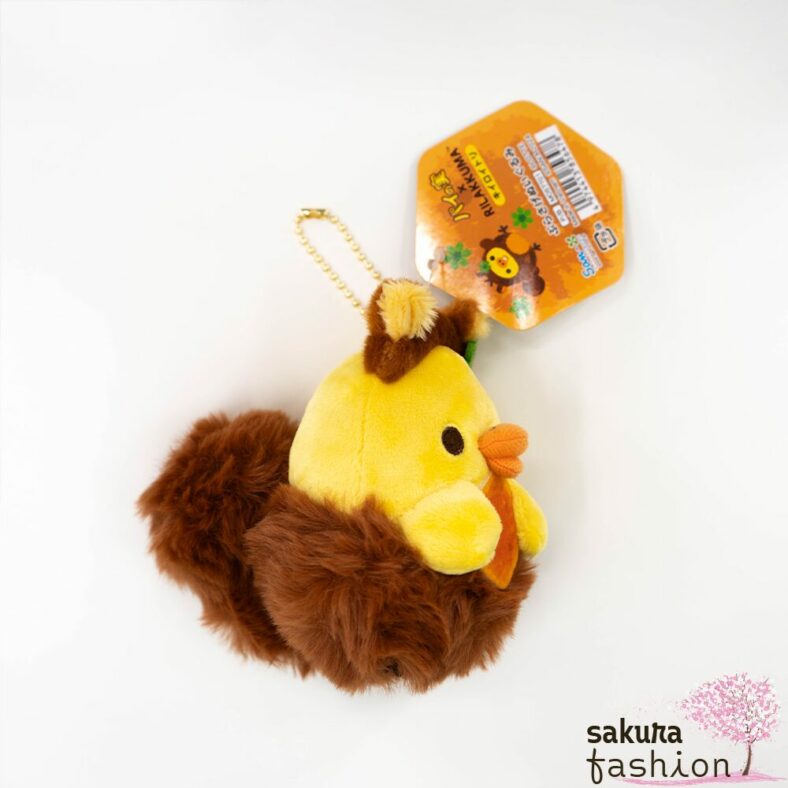 San-X Kooperation Lotte Stofftieranhänger Vogelküken Kiiroitori Gelb Verkleidet Eichhörnchen Stofftier Plüschtier Weich Kuschelig Flauschig Limitiert Japan Kawaii hanging stuffed toy pai no mi