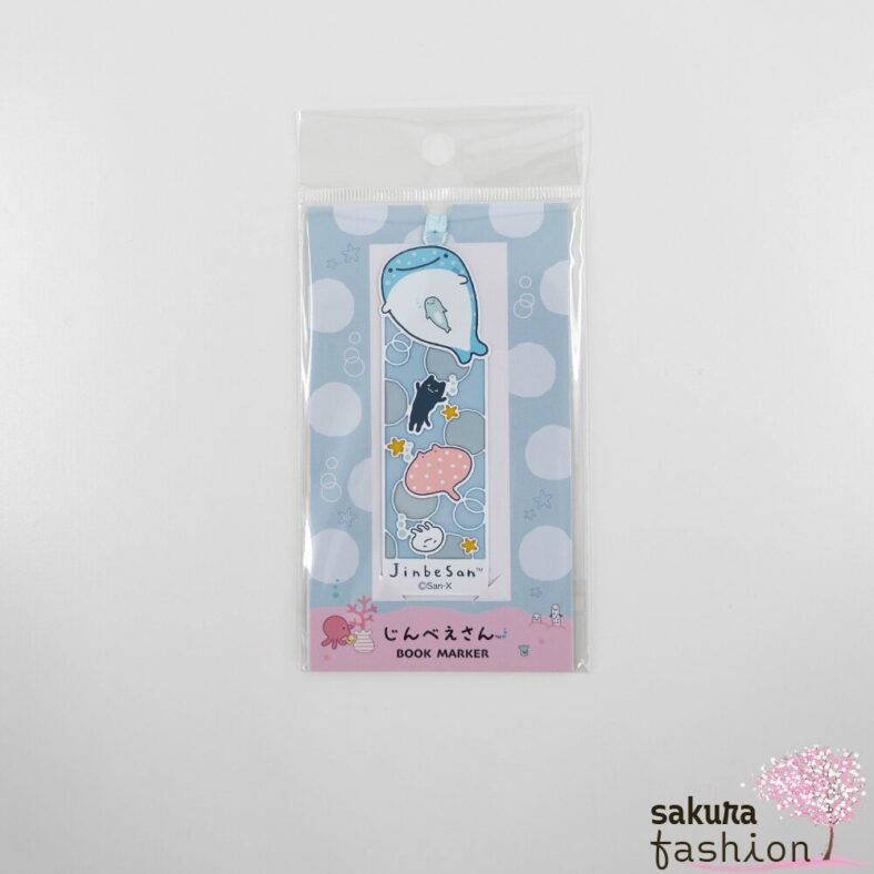 San-X Jinbei San Walhai Lesezeichen Unterwassermotiv Blau Japan Kawaii Stationery book maker blue