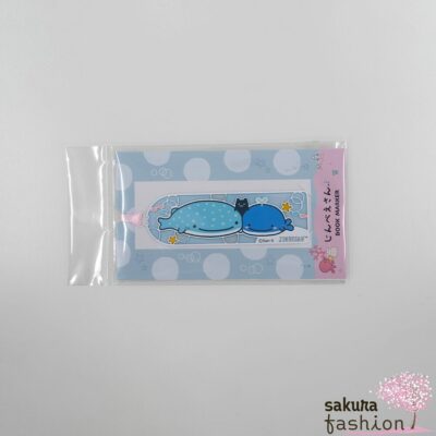 San-X Jinbei San Walhai Lesezeichen Unterwassermotiv Rosa Japan Kawaii Stationery book maker pink