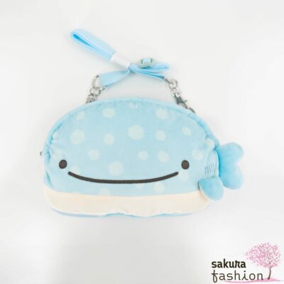 San-X Jinbe San Walhai Tasche Pochette Stofftier Plüschtasche Walhai Gepunktet Umhängetasche Kuschelig Weich Japan Kawaii plush Pochette jinbei san and ice jellyfish