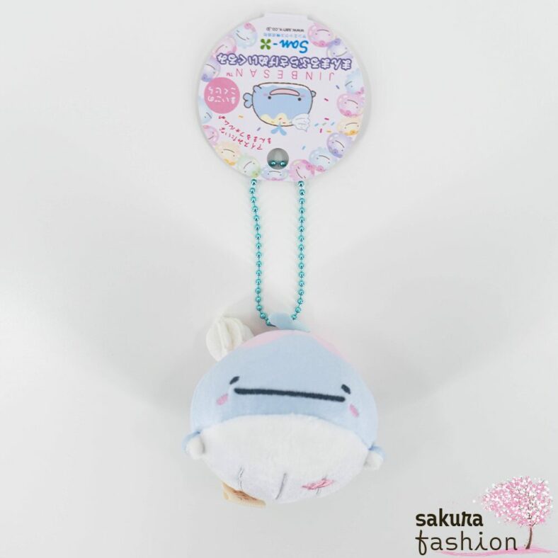 San-X Jinbe San Taschenanhänger Stofftieranhänger Wal Blau Japan Kawaii round hanging plush toys giant ice jellyfish and lost whale