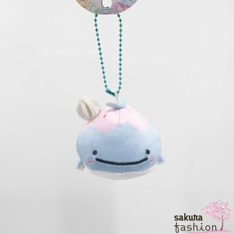 San-X Jinbe San Taschenanhänger Stofftieranhänger Wal Blau Japan Kawaii round hanging plush toys giant ice jellyfish and lost whale