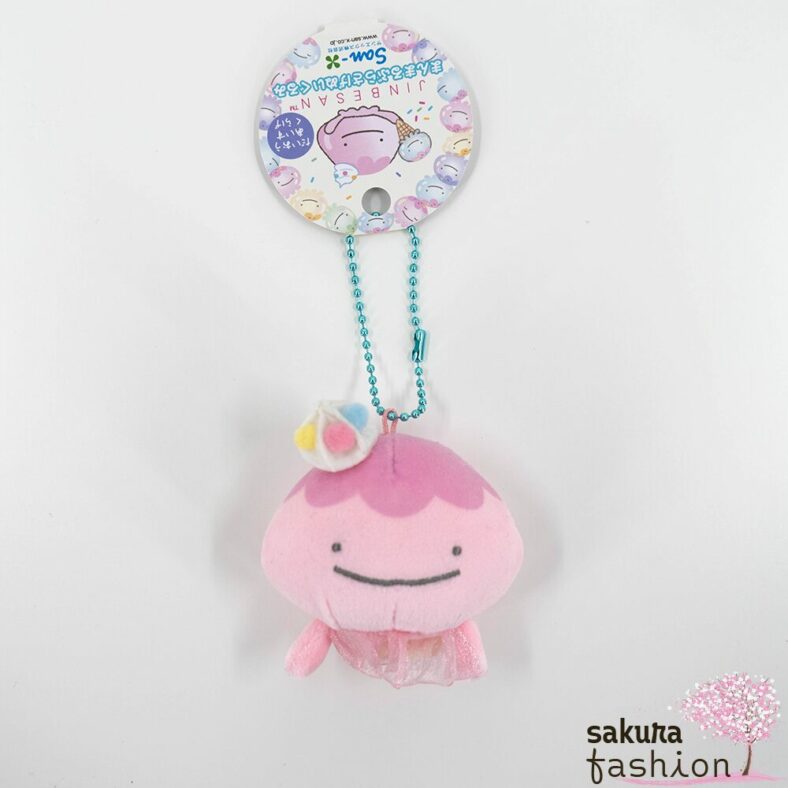 San-X Jinbe San Taschenanhänger Stofftieranhänger Qualle Rosa Japan Kawaii round hanging plush toys giant ice jellyfish