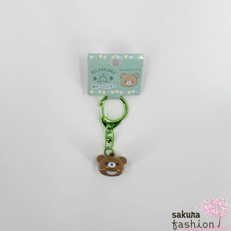 San-X Rilakkuma Schlüsselanhänger Bär Küken Korilakkuma Chairoikoguma Kiiroitori Glöckchen Japan Kawaii Accessoire bell keychain komorebi camp