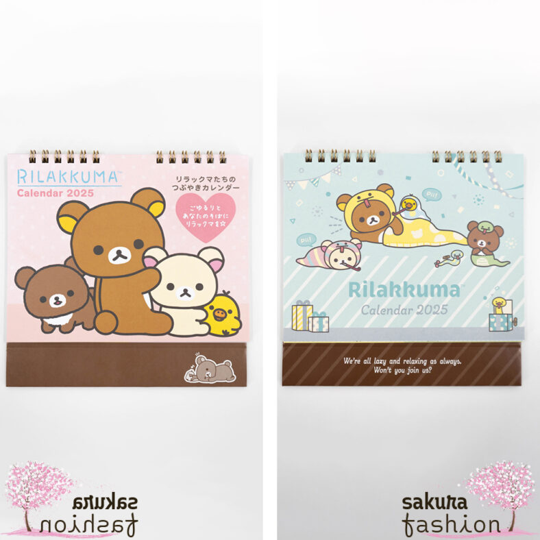 San-X Rilakkuma Schreibtischkalender Bär Küken Korilakkuma Chairoikoguma Kiiroitori Japan Kawaii Stationery desk calender snake tweets