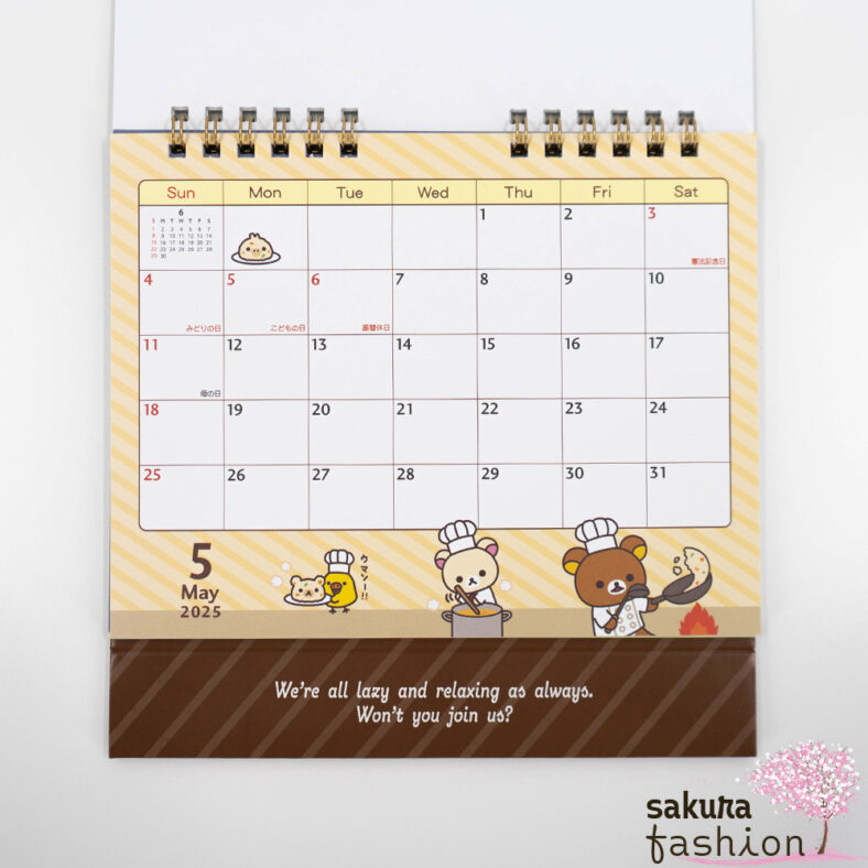 San-X Rilakkuma Schreibtischkalender Bär Küken Korilakkuma Chairoikoguma Kiiroitori Japan Kawaii Stationery desk calender snake