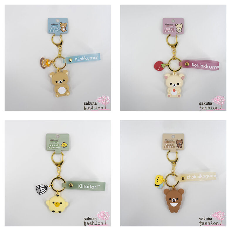 San-X Rilakkuma Schlüsselanhänger Maskottchen Bär Rilakkuma Korilakkuma Chairoikoguma Küken Kiiroitori Japan Kawaii Accessoire mascot keychain