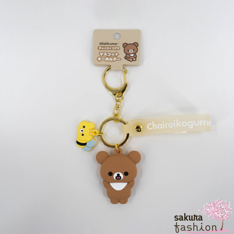 San-X Rilakkuma Schlüsselanhänger Maskottchen Bär Chairoikoguma Japan Kawaii Accessoire mascot keychain