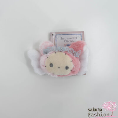 San-X Sentimental circus Plüsch-Anstecker Brosche Hasenkopf Shappo Engelsflügel Kaninschen Weich Japan Kawaii Accessoire plush badge remake at the window of a sky blue daydream