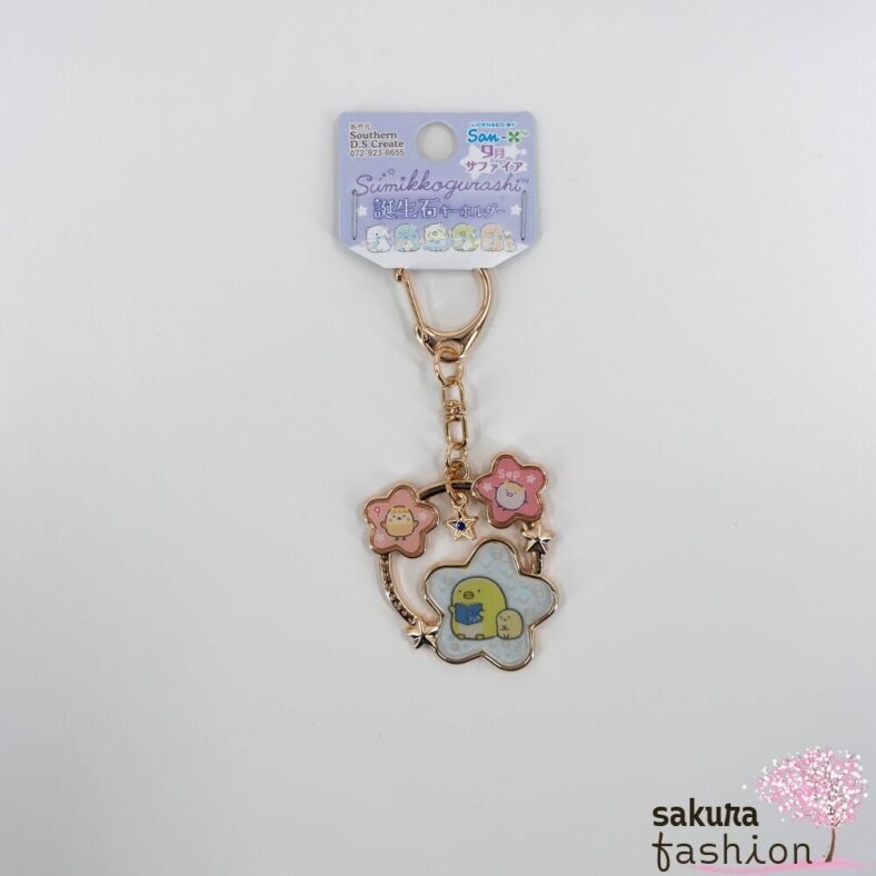 San-X Sumikko Gurashi Schlüsselanhänger September Pinguin Penguin? Japan Kawaii Accessoire birthstone keychain starry sky walk september