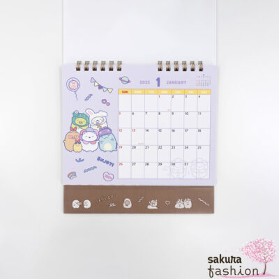 San-X Sumikko Gurashi Schreibtischkalender 2025 Blau Japan Kawaii desk calendar trends