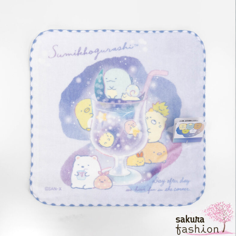 San-X Sumikko Gurashi Handtuch Mini Blau Japan Kawaii mini towel sumikko gurashi blue