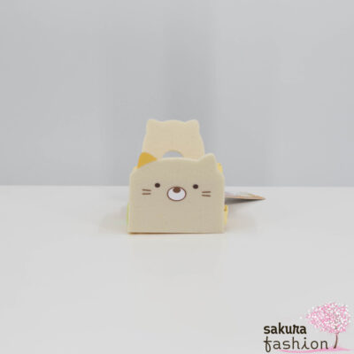 San-X Sumikko Gurashi Stofftier Mini Möbelstück Set Stuhl Tisch Katze Neko Beige Gelb Plüschtier Sammeln Tenori Japan Kawaii hand-held tuffed toy des and chair set cat