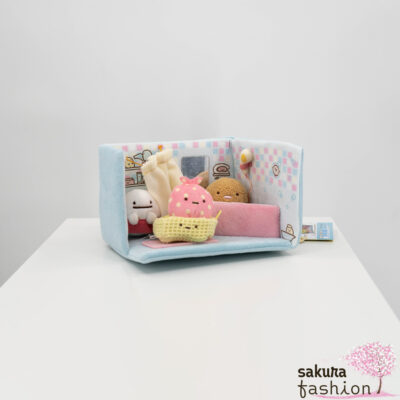 San-X Sumikko Gurashi Stofftier Mini Badezimmer Hausraum Plüschtier Sammeln Tenori Japan Kawaii scene plush toy (sumikkos bathroom)