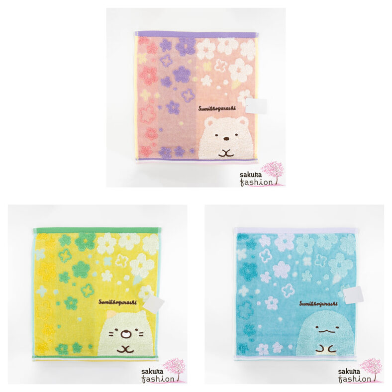 San-X Sumikko Gurashi Handtuch Mini Eidechse Tokage Katze Neko Eisbär Shirokuma Japan Kawaii mini towel sumikko gurashi flowers lizard neko polar bear