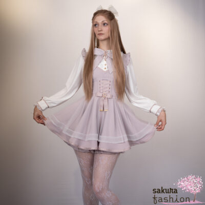 Liz Lisa Set Oberteil Shorts Rosa Tüll Schleife Schnürung Japan Kawaii